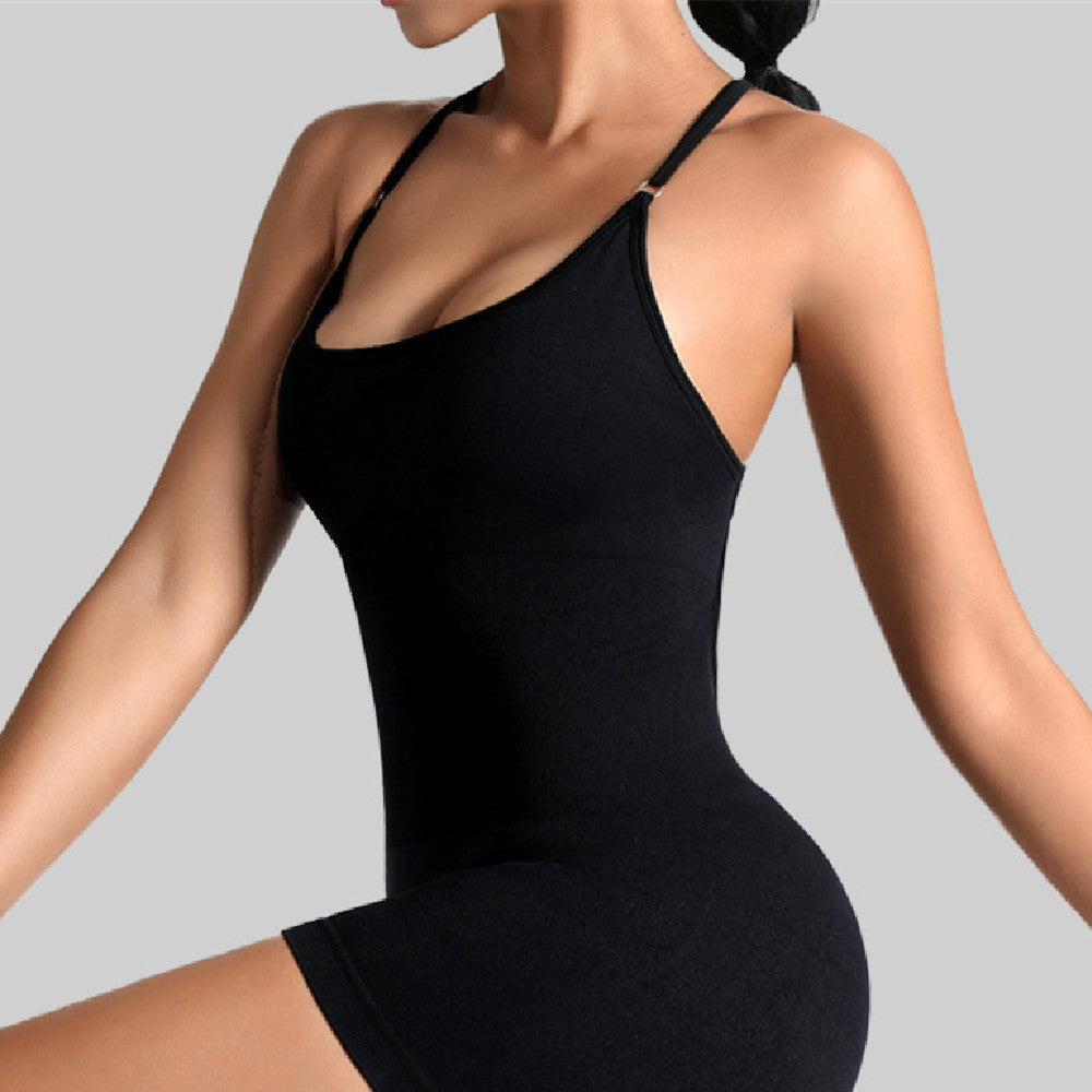 Women's Fashion Seamless Thread Yoga Jumpsuit