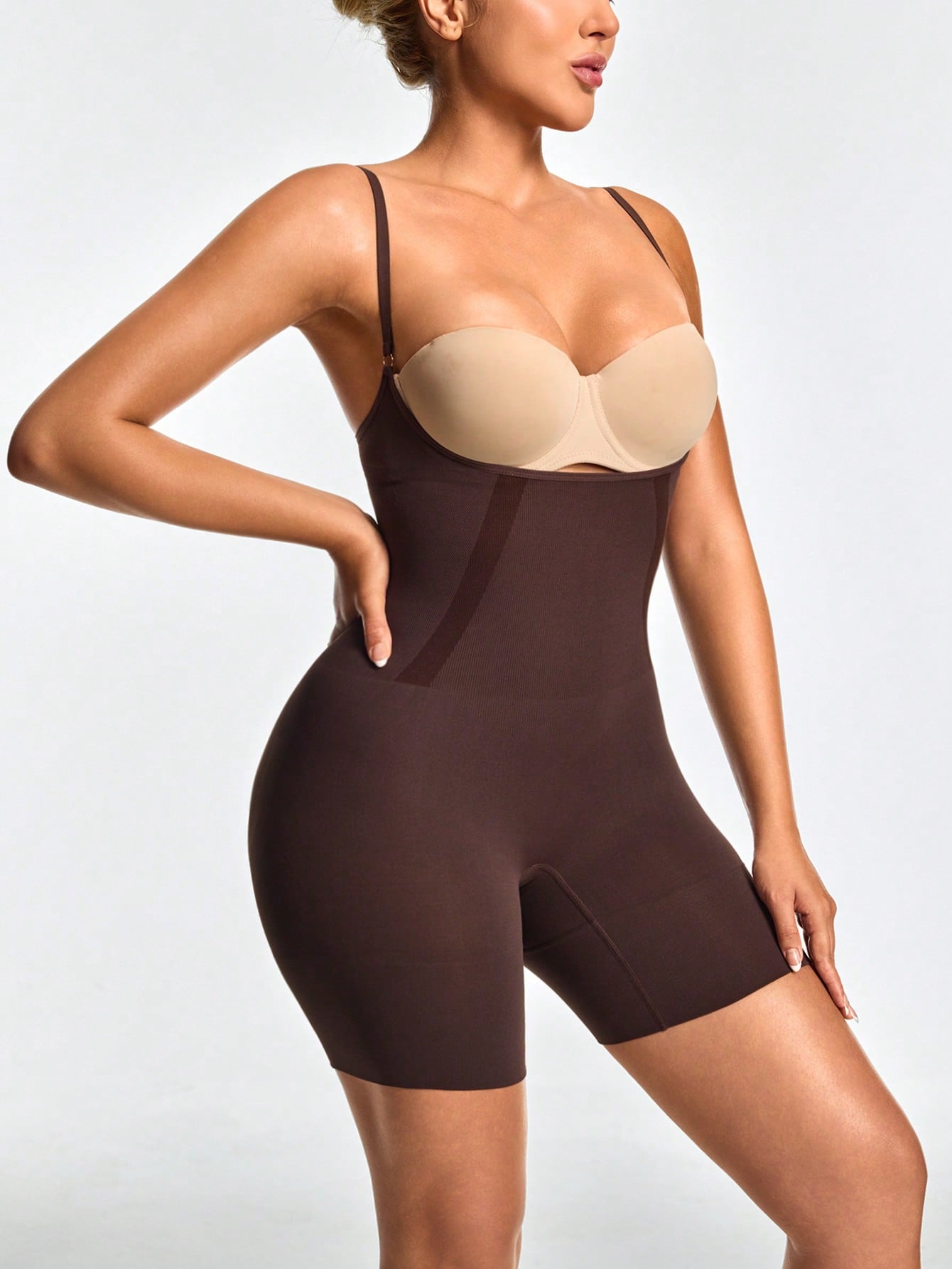 Premium UnderWire Cupped Thong Bodysuit For Women - Tummy & Waist Control With Natural Butt-Lift Effect