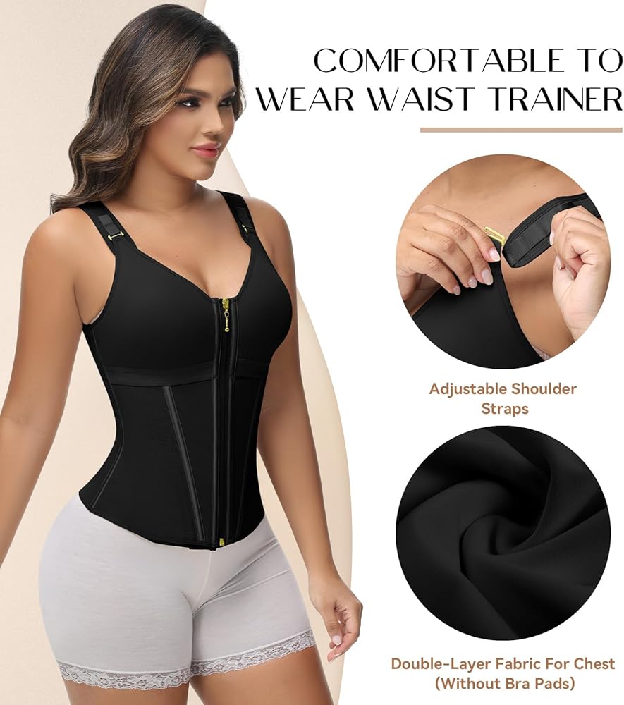 Mesh Belly Contracting And Waist Slimming Three Breasted Corset