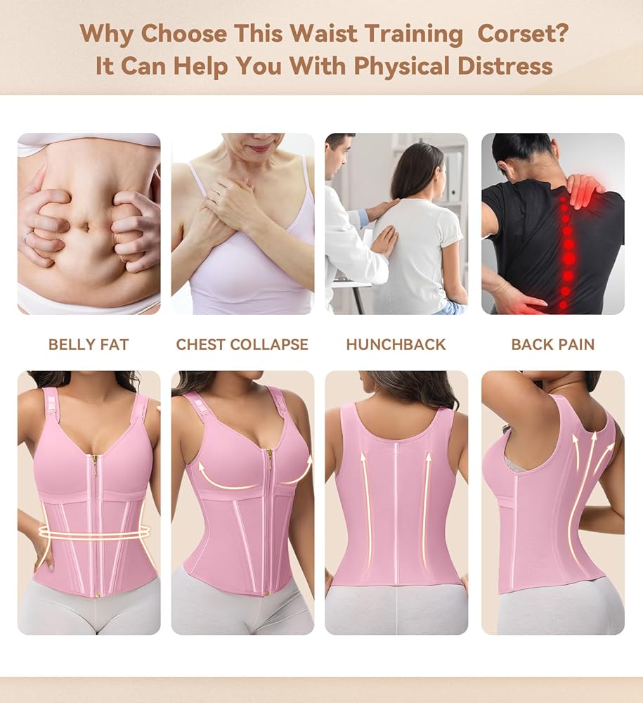 Mesh Belly Contracting And Waist Slimming Three Breasted Corset