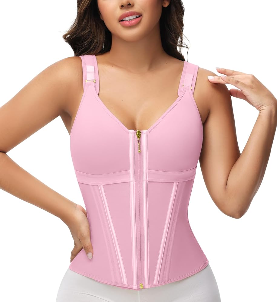 Mesh Belly Contracting And Waist Slimming Three Breasted Corset