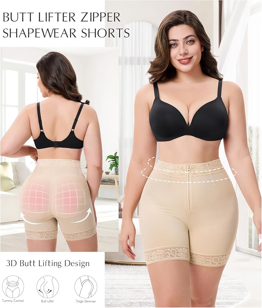 SnatchedFit™ High-Waist Shapewear Shorts – Tummy Control & Booty Lift