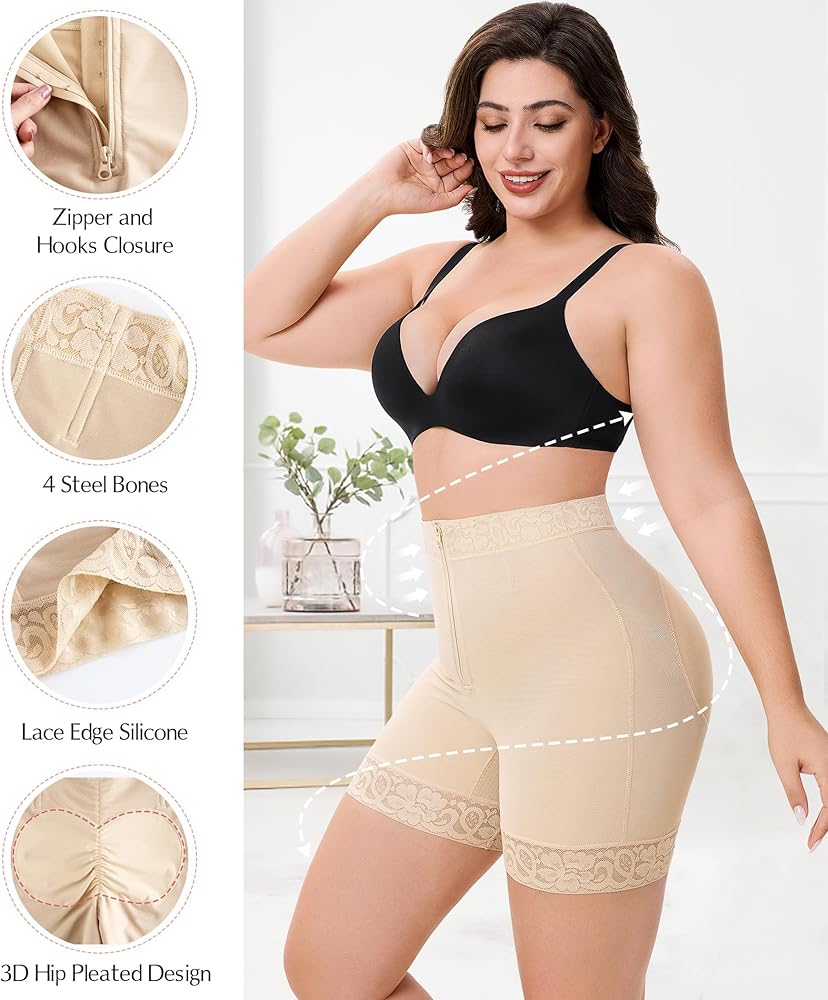 SnatchedFit™ High-Waist Shapewear Shorts – Tummy Control & Booty Lift
