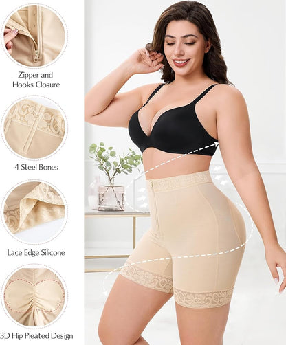 SnatchedFit™ High-Waist Shapewear Shorts – Tummy Control & Booty Lift