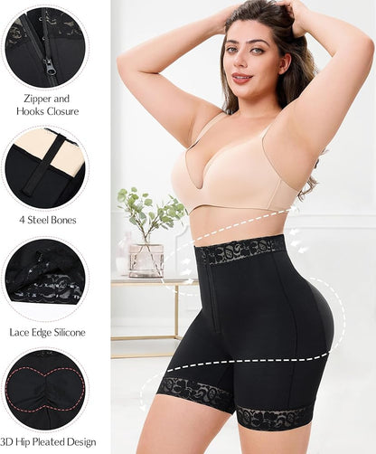 SnatchedFit™ High-Waist Shapewear Shorts – Tummy Control & Booty Lift