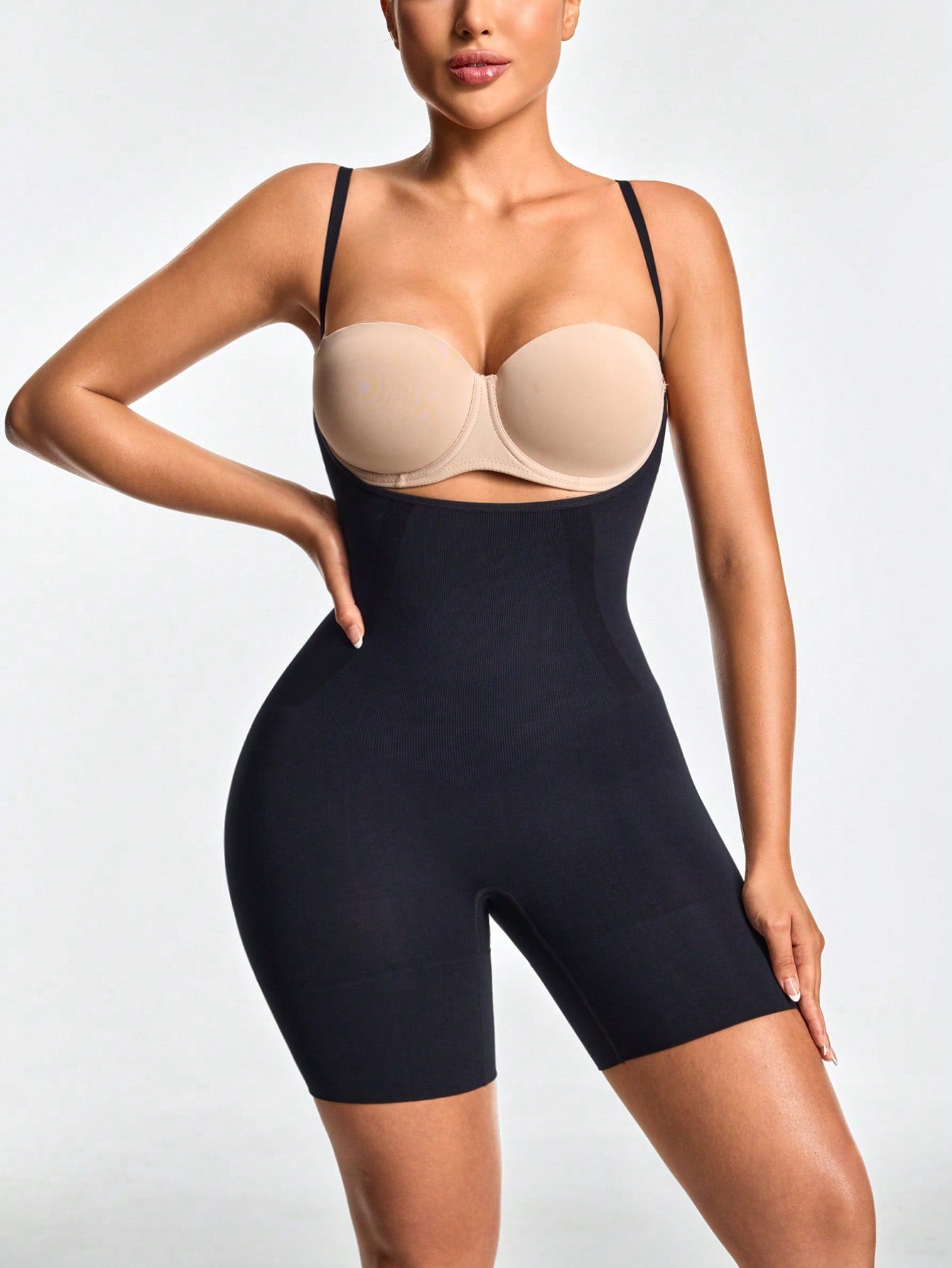 Premium UnderWire Cupped Thong Bodysuit For Women - Tummy & Waist Control With Natural Butt-Lift Effect